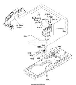 Fuel Tank Group - Evap Compliant (7502193) Diagram and Parts List for 7800690ASN (107280072)(2011) Briggs and Stratton Lawn Tractor
